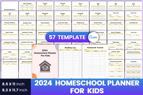 2024 Homeschool Planner for Kids Design System