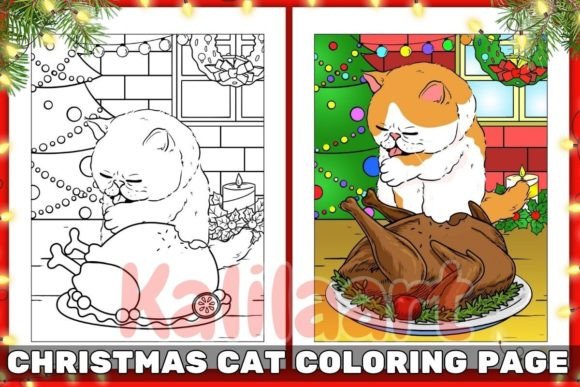 Christmas Cat Coloring Page 07: A Strategic Tool for Creative Professionals and Entrepreneurs