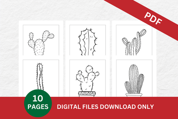 Creative Cactus Coloring Pages for Designers