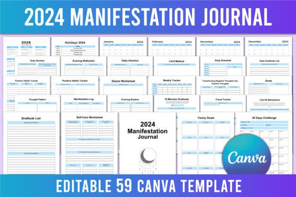 Editable 2024 Manifestation Journal KDP: A Practical Tool For Everyday Intentional Living