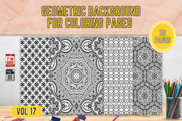 Geometric Background Coloring Page Vol17 – A Creative Tool for More Than Just Relaxation