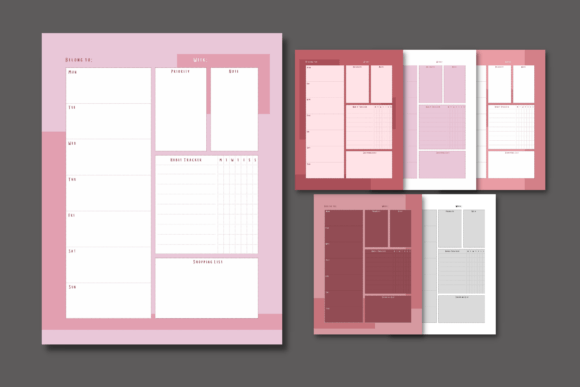 How the Printable Digital Red Weekly Planner Set Simplifies Your Life and Keeps You on Track